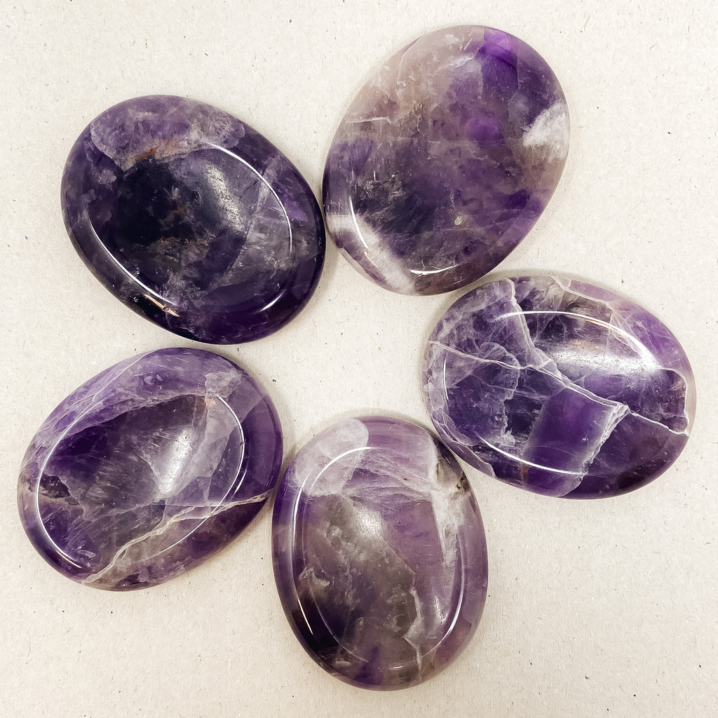 Natural Amethyst Worry Stones