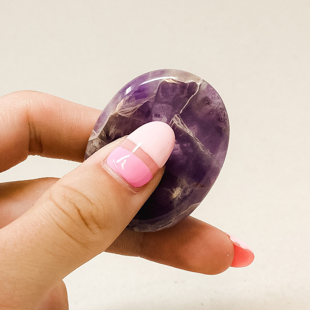 Natural Amethyst Worry Stones