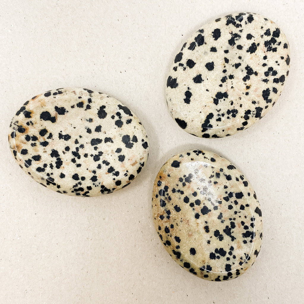 Natural Dalmatian Jasper Worry Stone