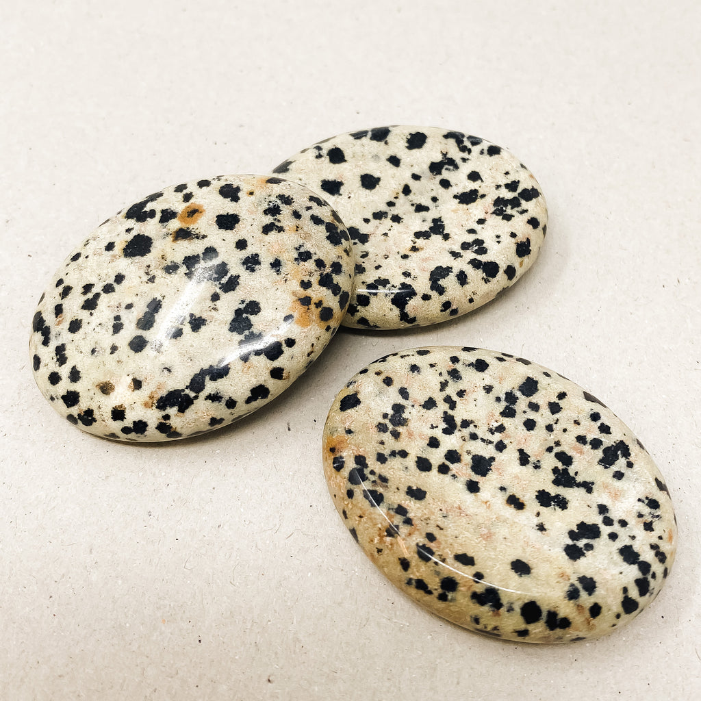 Natural Dalmatian Jasper Worry Stone