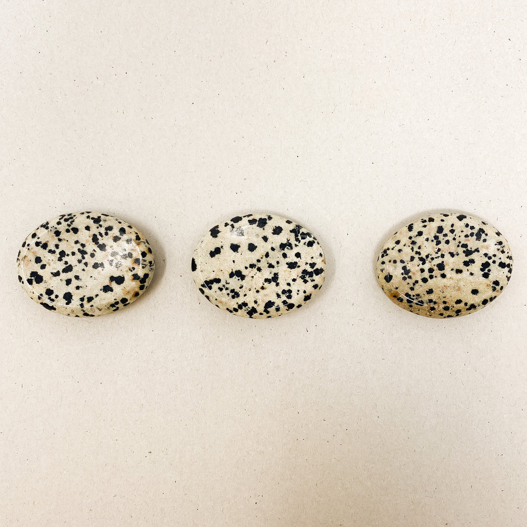 Natural Dalmatian Jasper Worry Stone