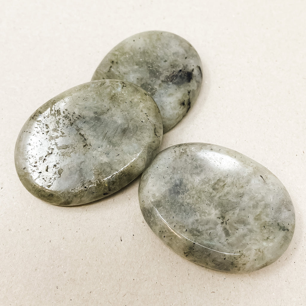 Natural Gray Moonstone Worry Stone