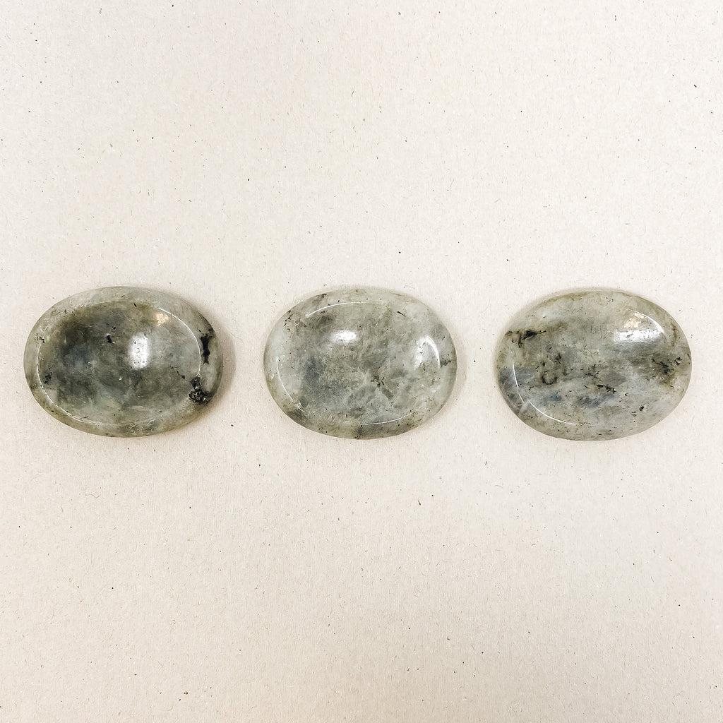 Natural Gray Moonstone Worry Stone