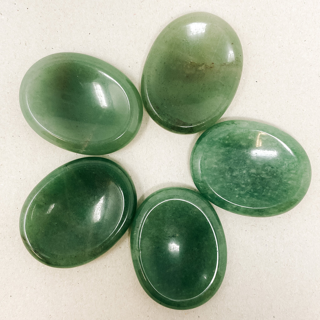 Natural Green Aventurine Worry Stones