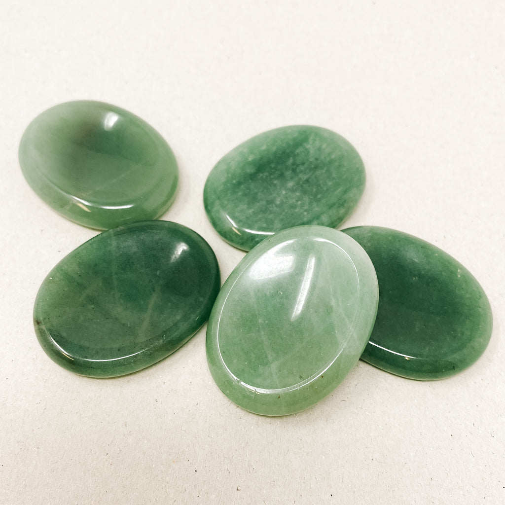 Natural Green Aventurine Worry Stones