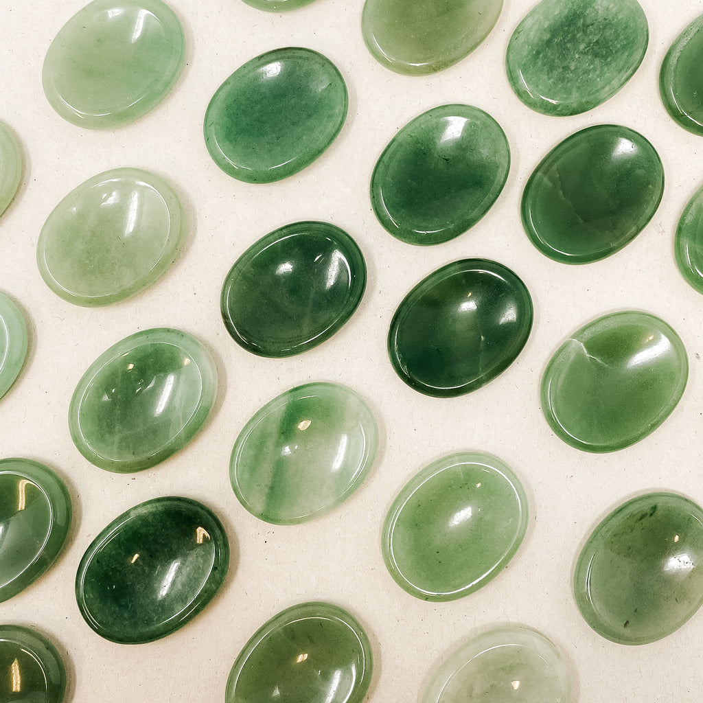 Natural Green Aventurine Worry Stones