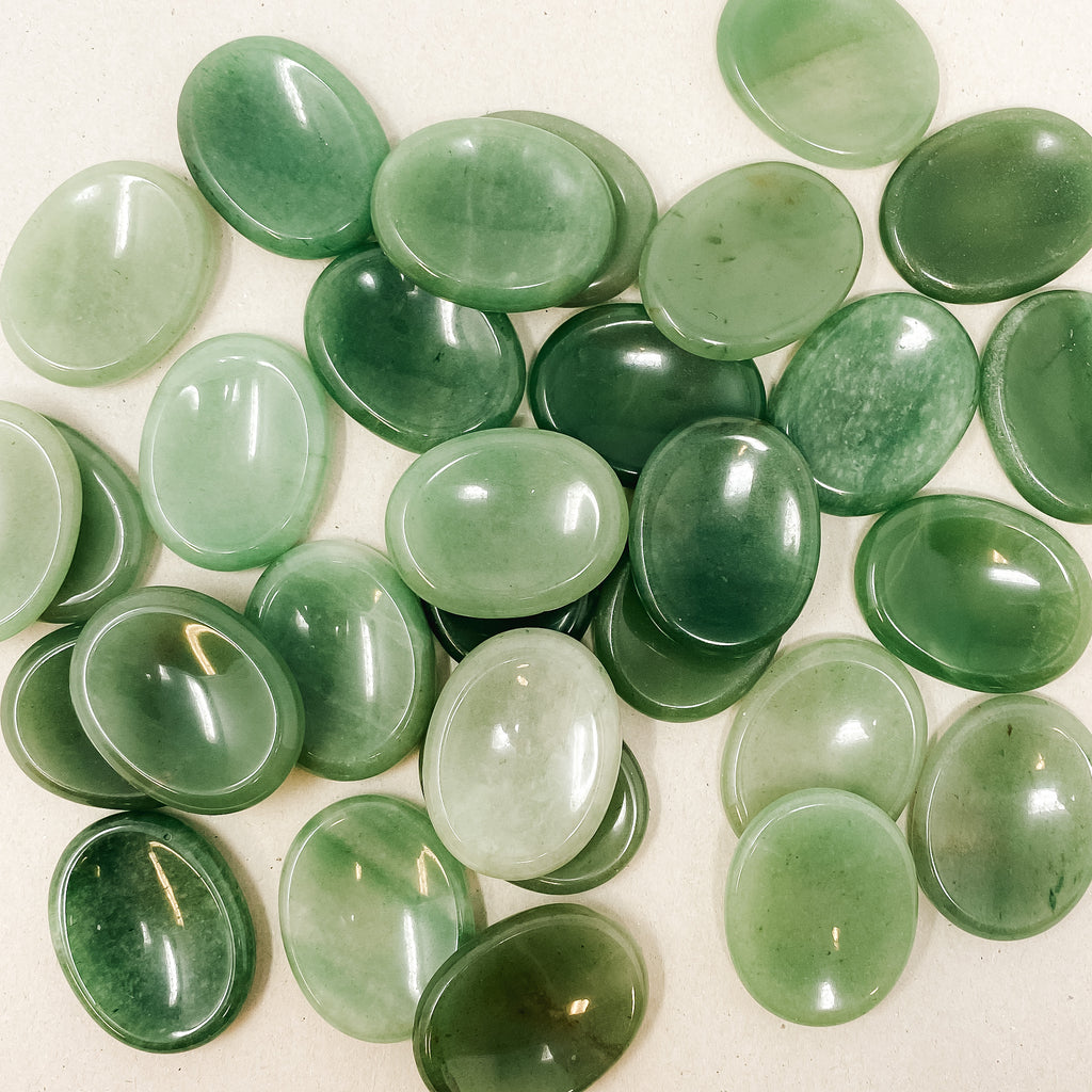 Natural Green Aventurine Worry Stones