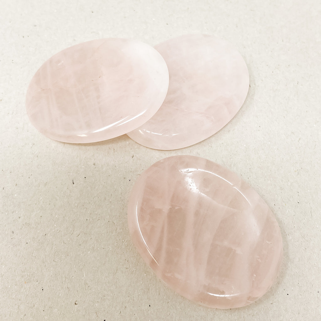 Natural Rose Quartz Worry Stones