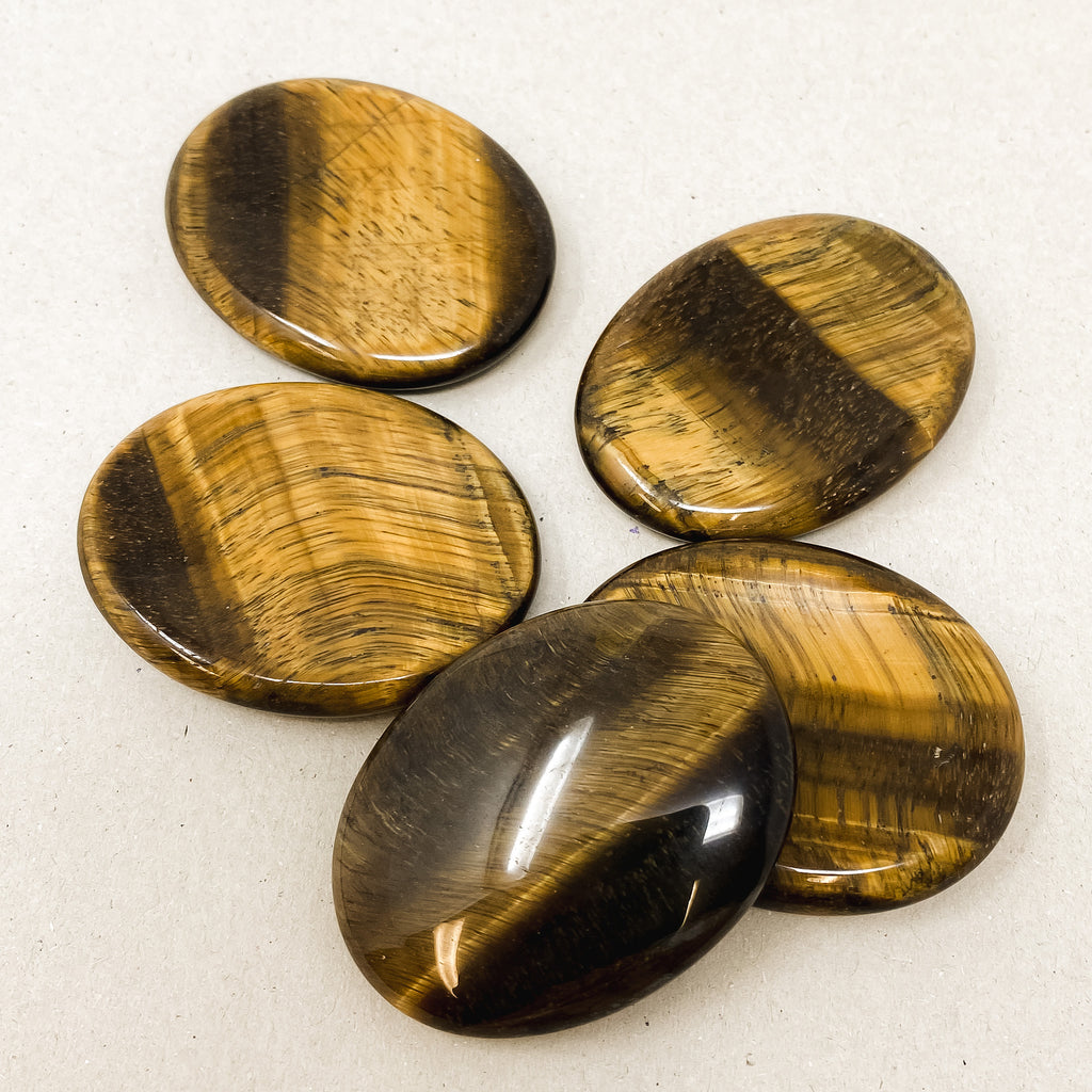 Natural Tigers Eye Worry Stones