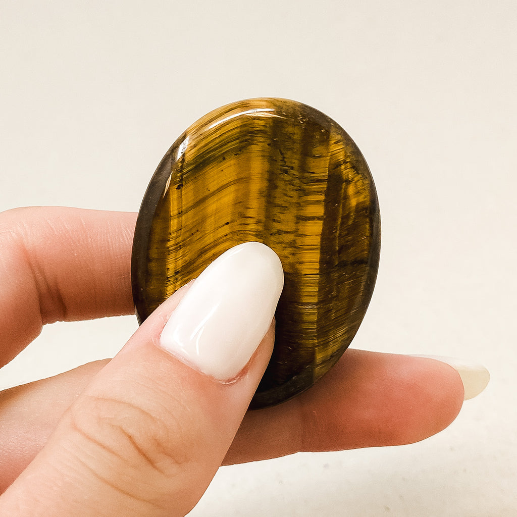 Natural Tigers Eye Worry Stones