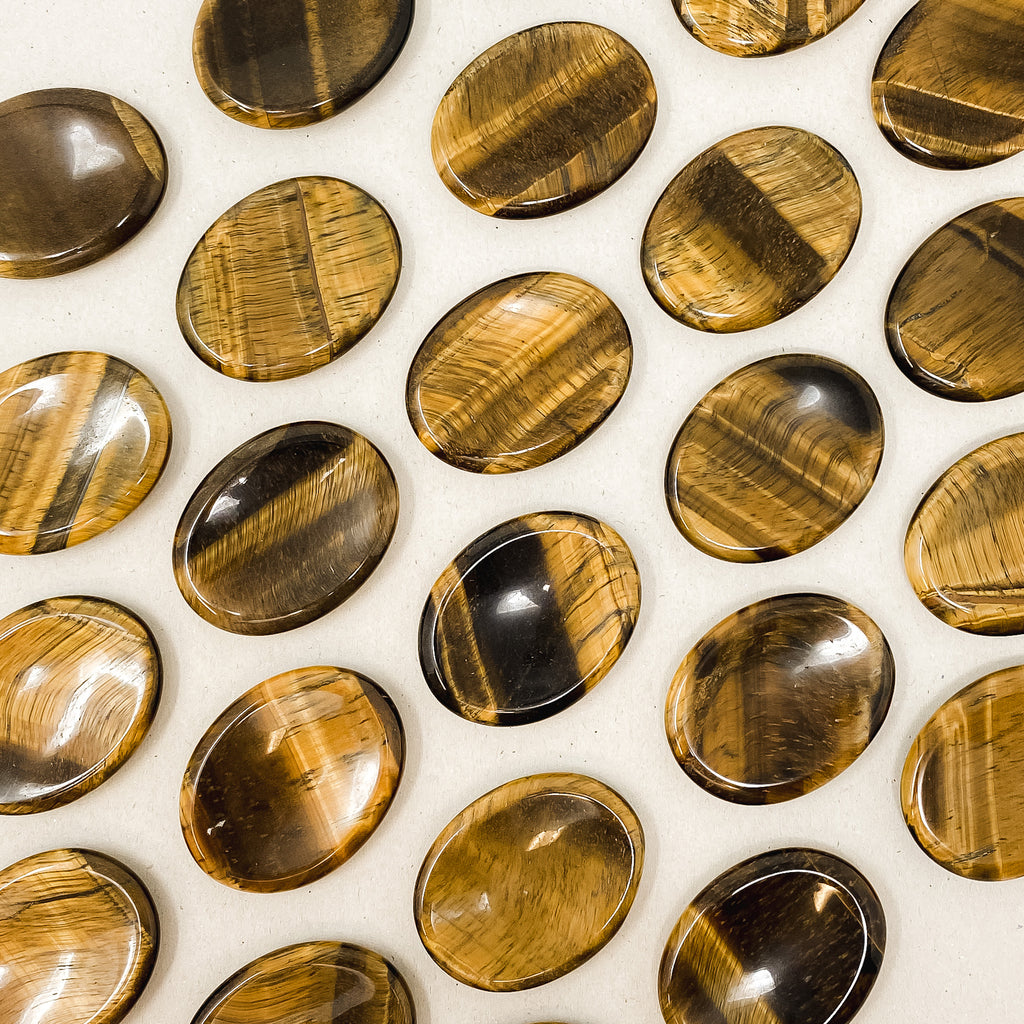 Natural Tigers Eye Worry Stones