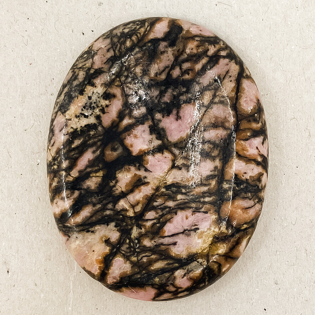 Natural Rhodochrosite Worry Stone