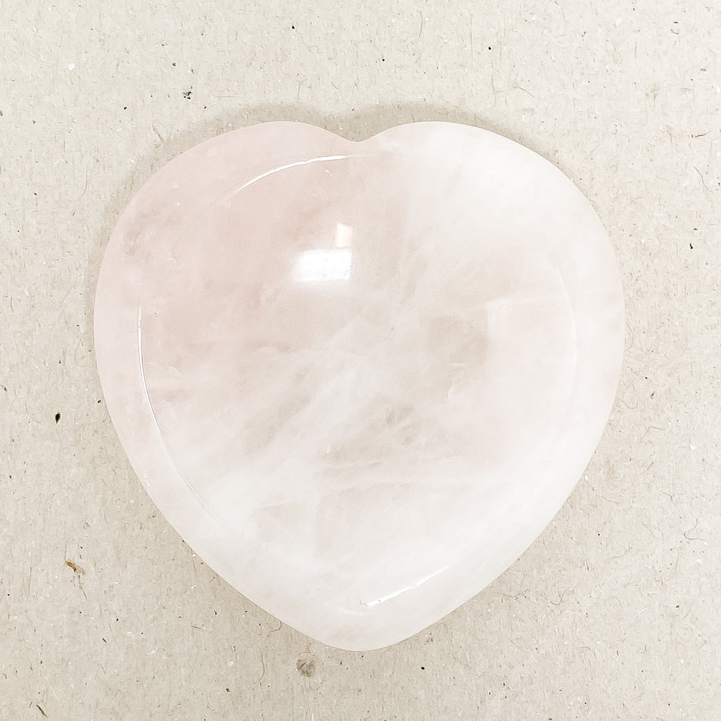 Rose Quartz Heart Shaped Worry Stone