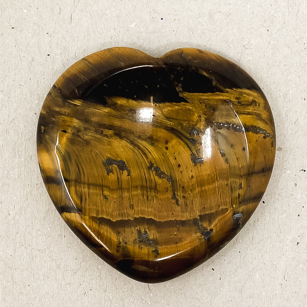 Tigers Eye Heart Shaped Worry Stone