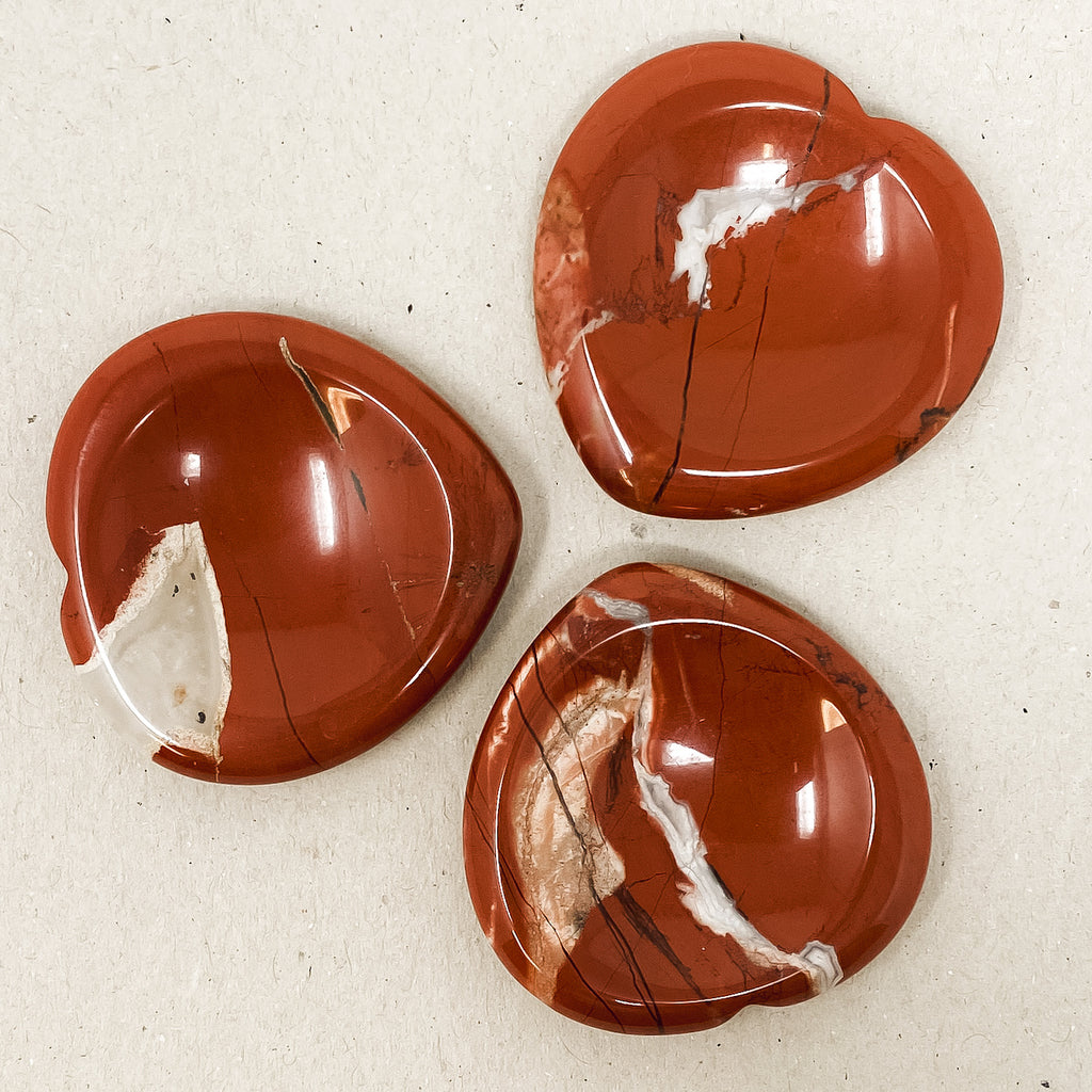 Red Jasper Heart Shaped Worry Stone