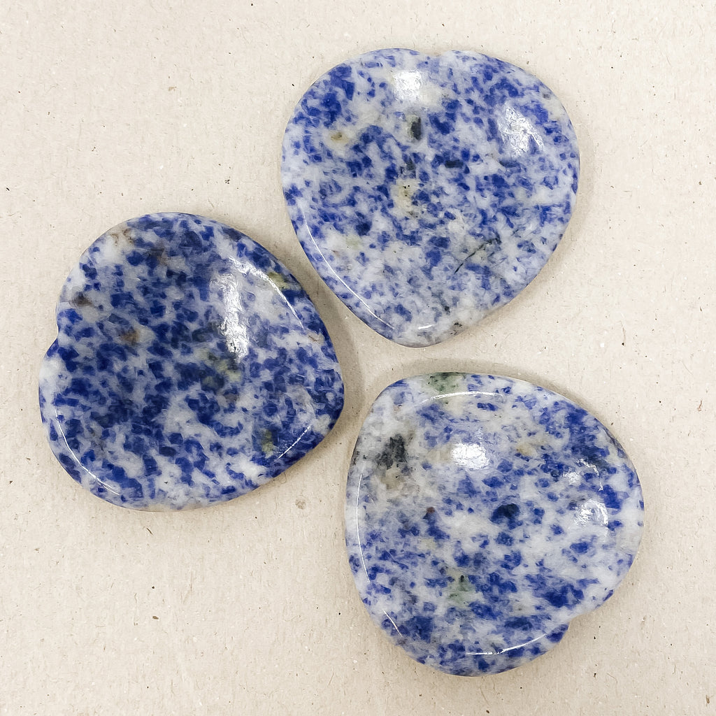 Sodalite Heart Shaped Worry Stone