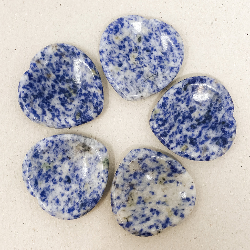 Sodalite Heart Shaped Worry Stone