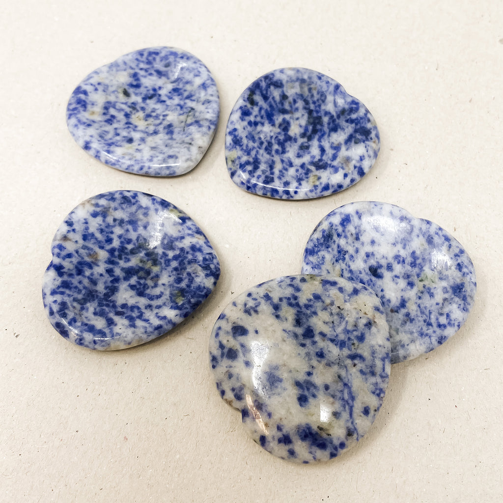 Sodalite Heart Shaped Worry Stone