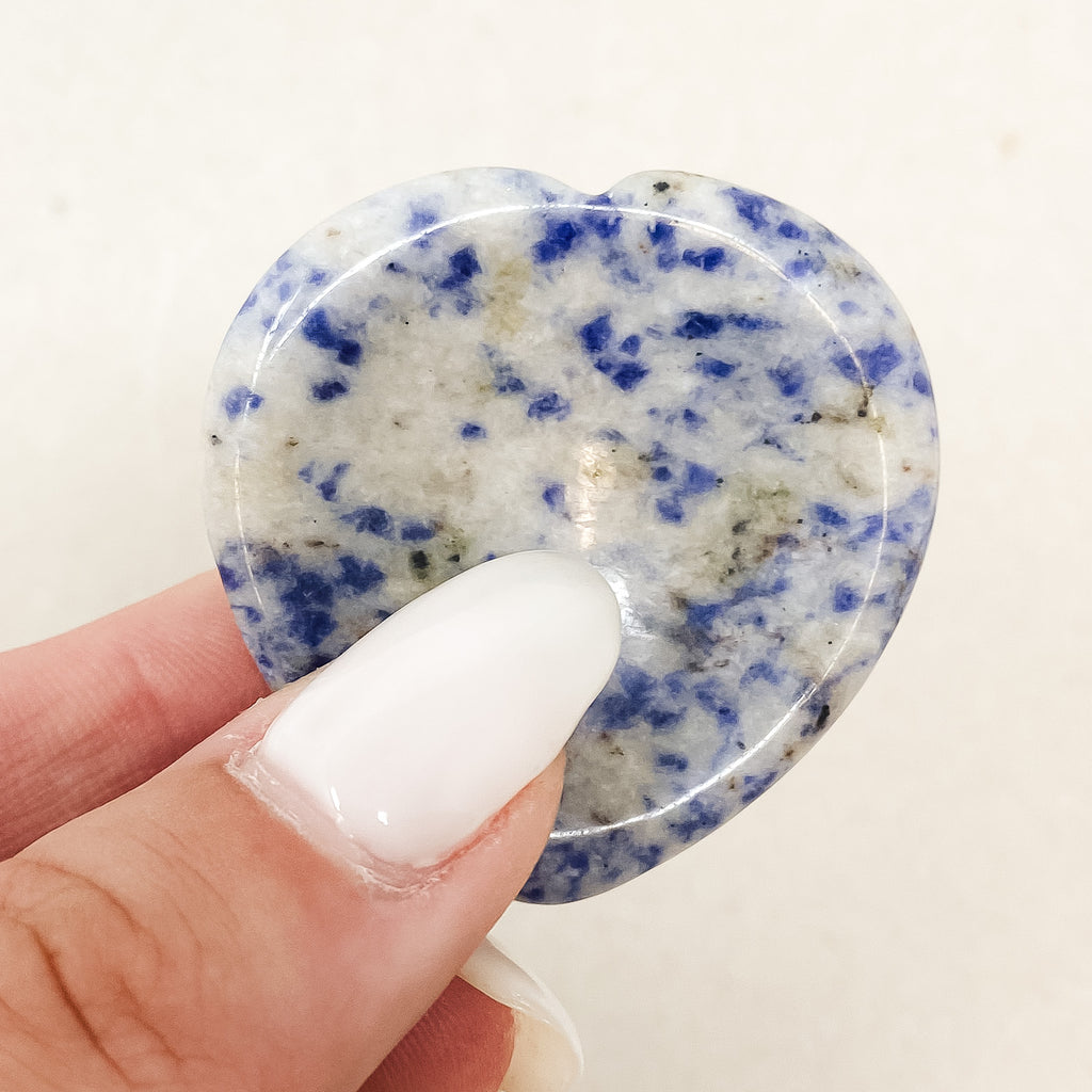 Sodalite Heart Shaped Worry Stone