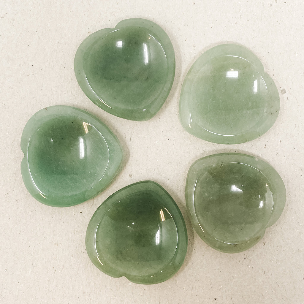 Green Aventurine Heart Shaped Worry Stone