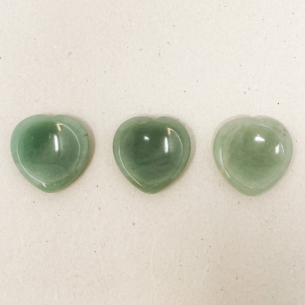 Green Aventurine Heart Shaped Worry Stone