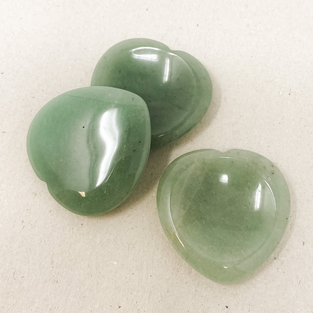 Green Aventurine Heart Shaped Worry Stone