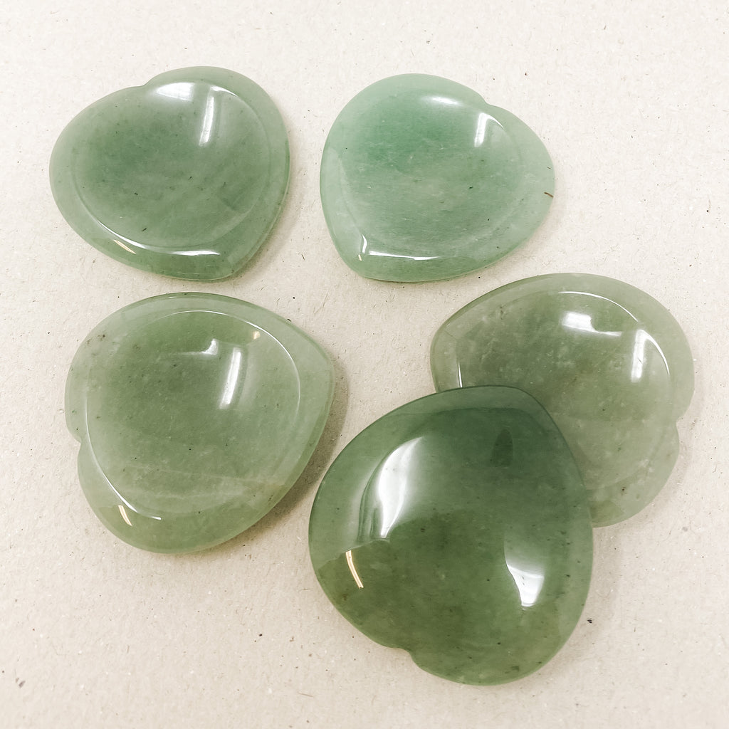 Green Aventurine Heart Shaped Worry Stone