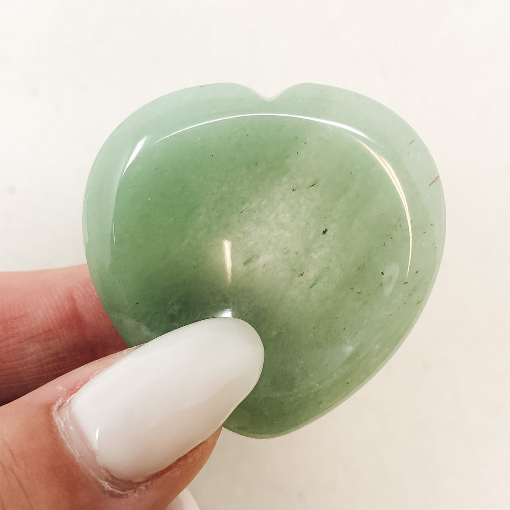 Green Aventurine Heart Shaped Worry Stone