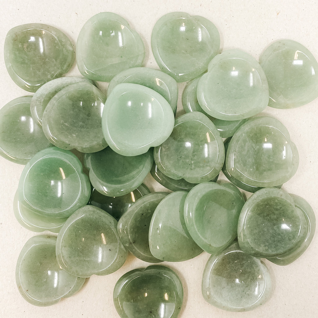 Green Aventurine Heart Shaped Worry Stone