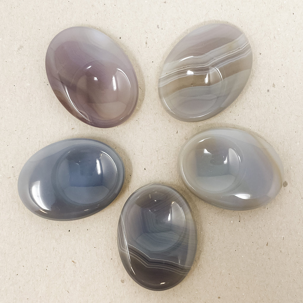 Small Gray Agate Worry Stone