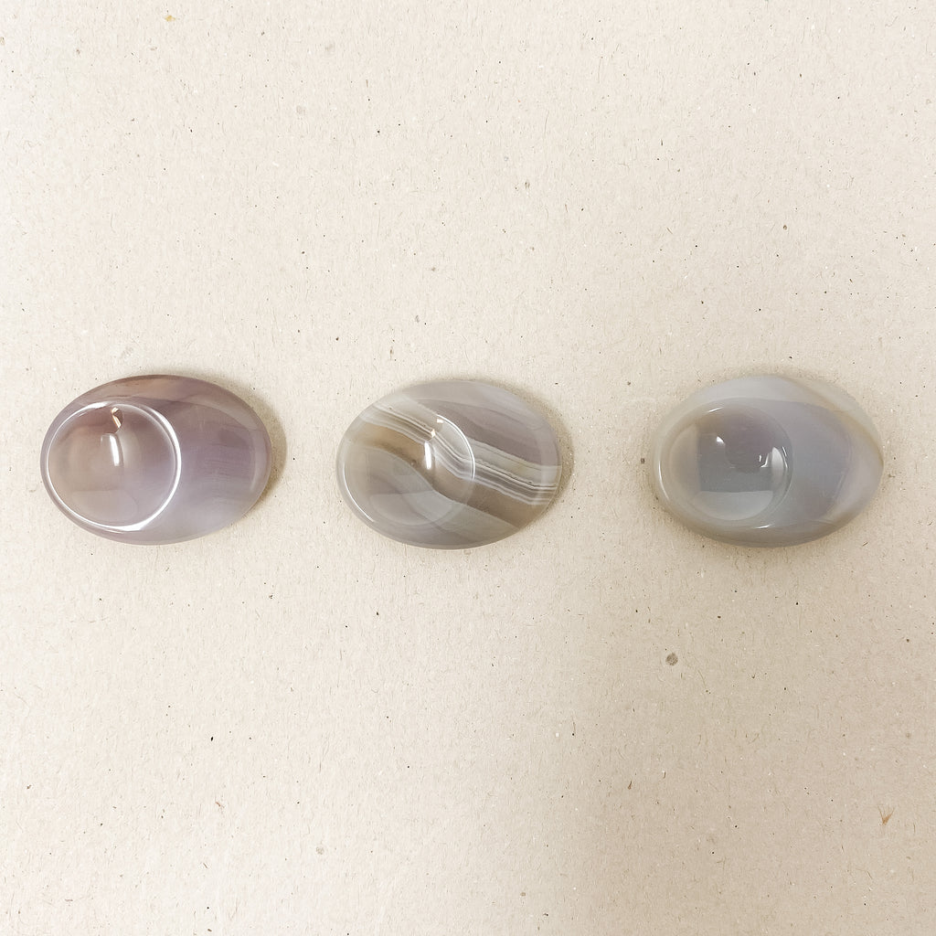 Small Gray Agate Worry Stone