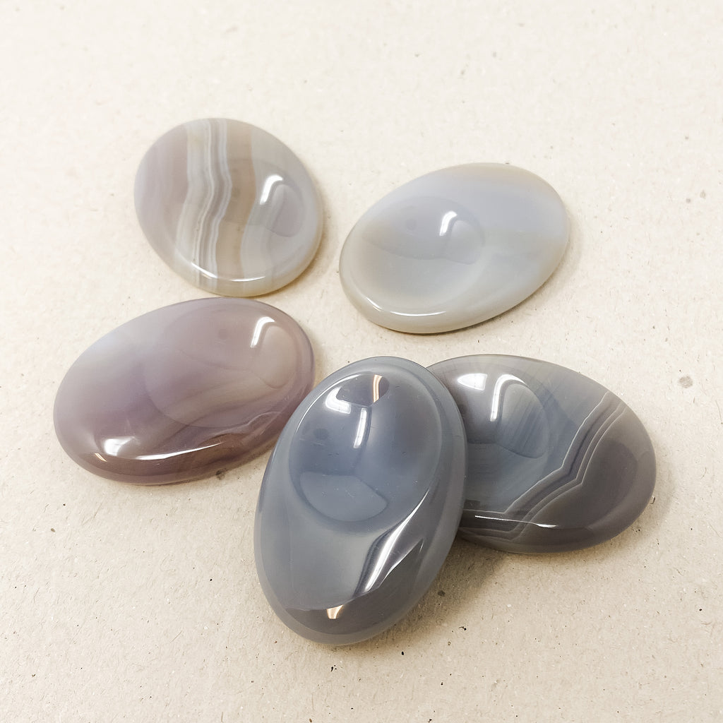Small Gray Agate Worry Stone