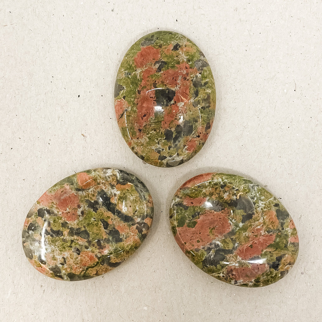 Small Unakite Worry Stone