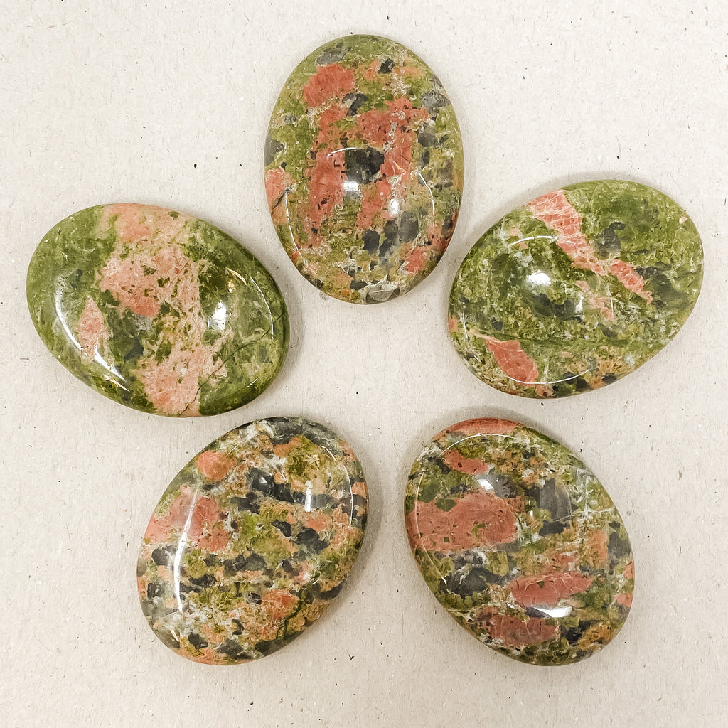 Small Unakite Worry Stone