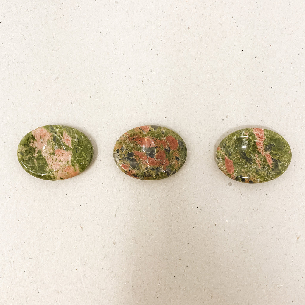 Small Unakite Worry Stone