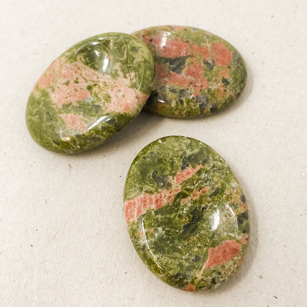 Small Unakite Worry Stone