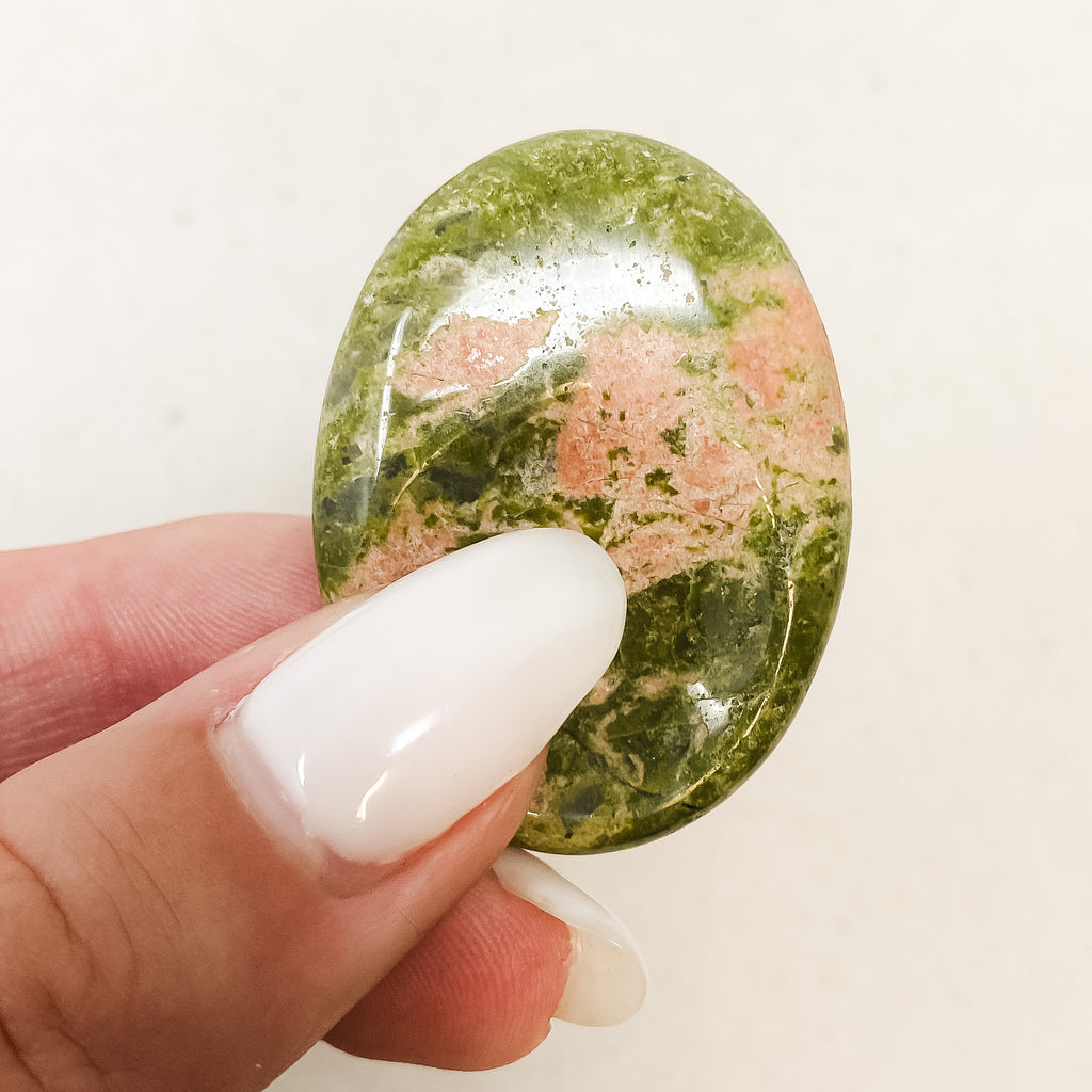 Small Unakite Worry Stone