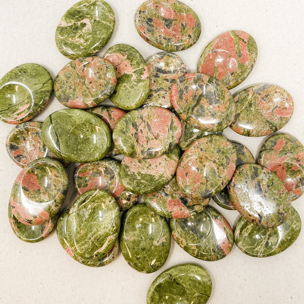 Small Unakite Worry Stone