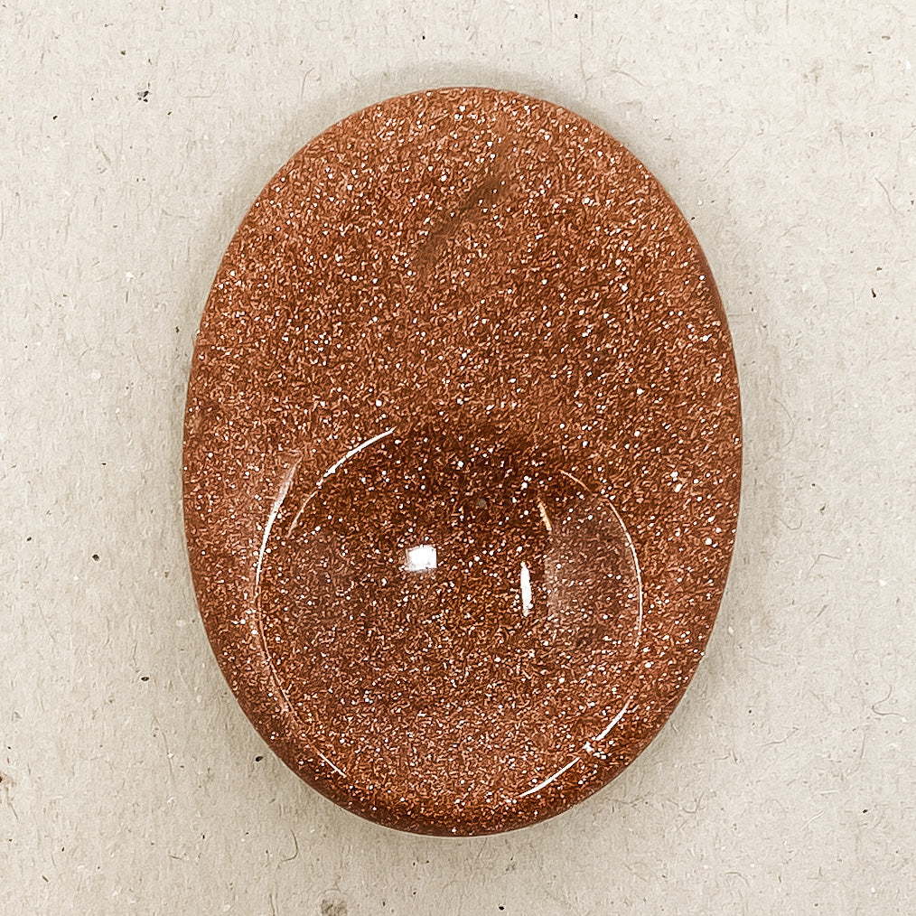 Small Gold Stone Worry Stone