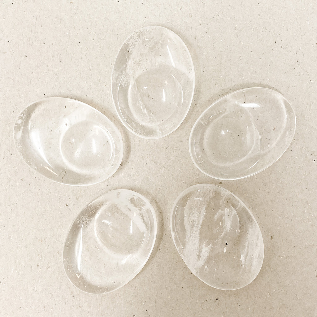 Small Clear Quartz Worry Stone