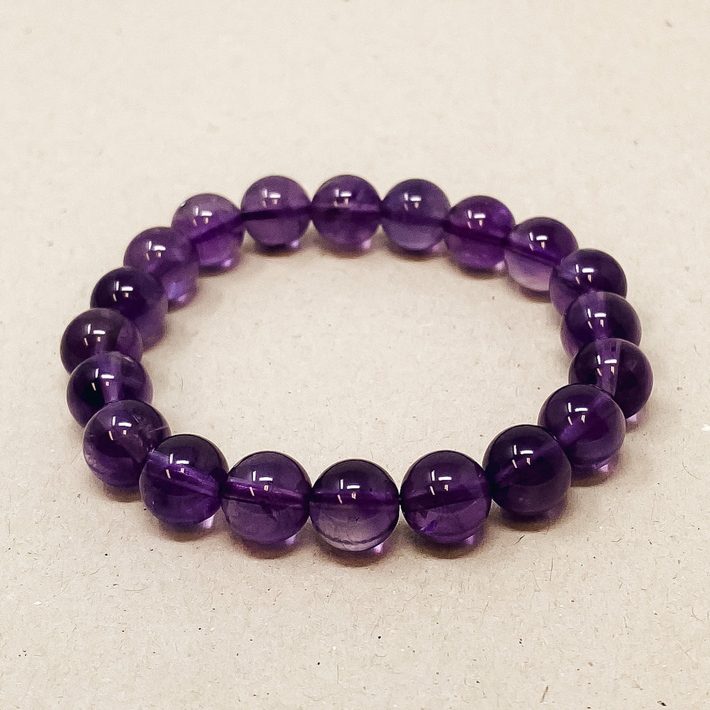 Amethyst 8mm Gemstone Bracelet