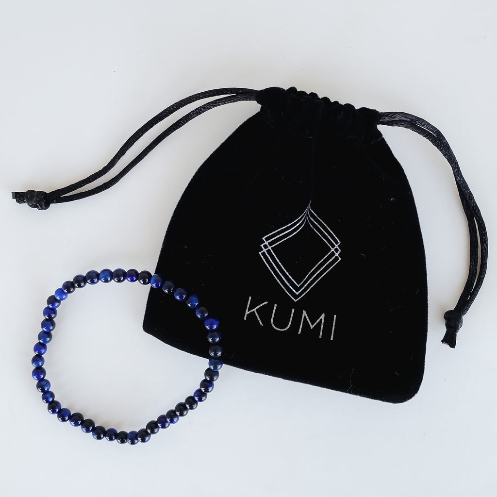 Blue Tigers Eye Gemstone Bracelet