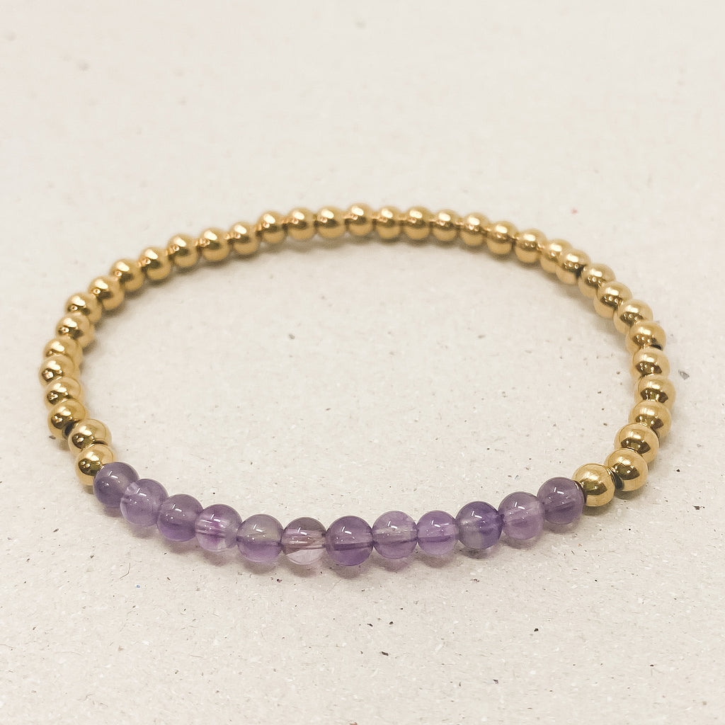 Amethyst Gemstone Bracelet - February Birthstone