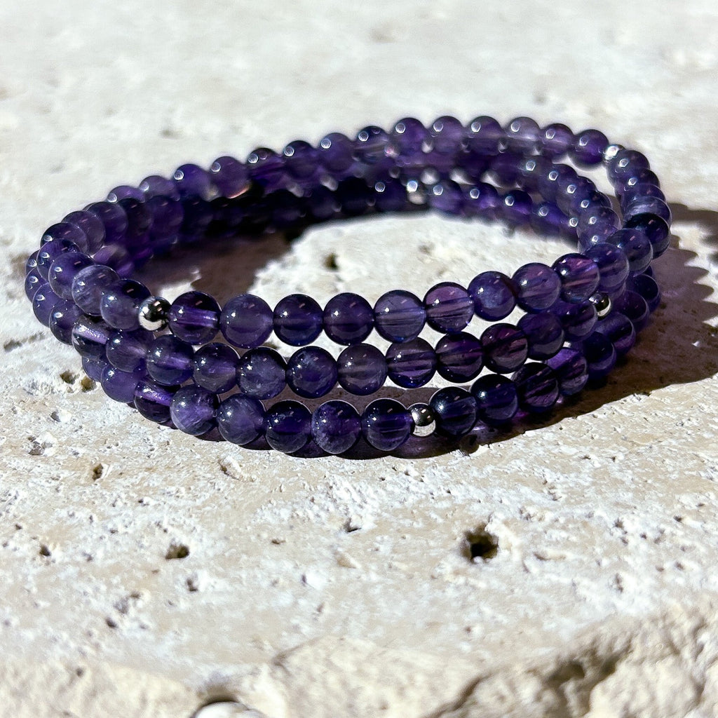 Amethyst Gemstone Wrap Bracelet