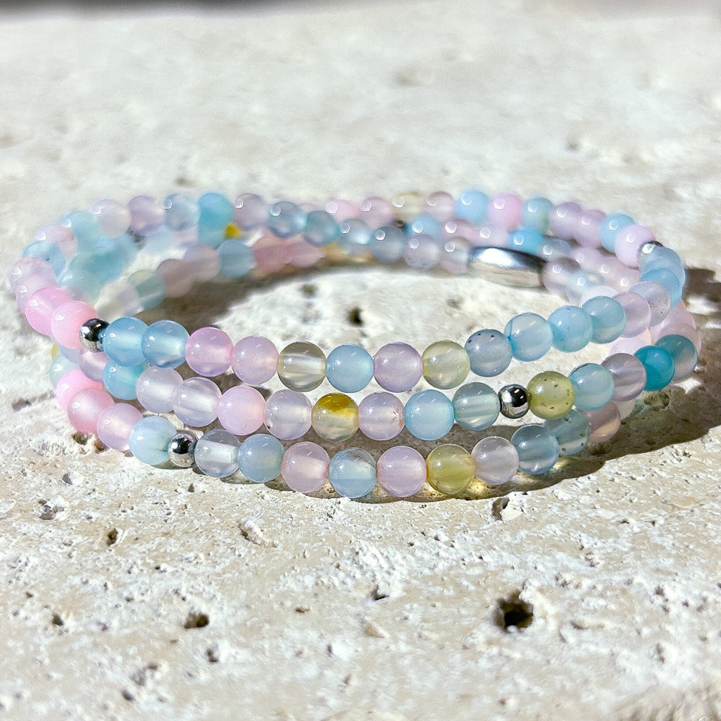 Rainbow Agate Gemstone Wrap Bracelet