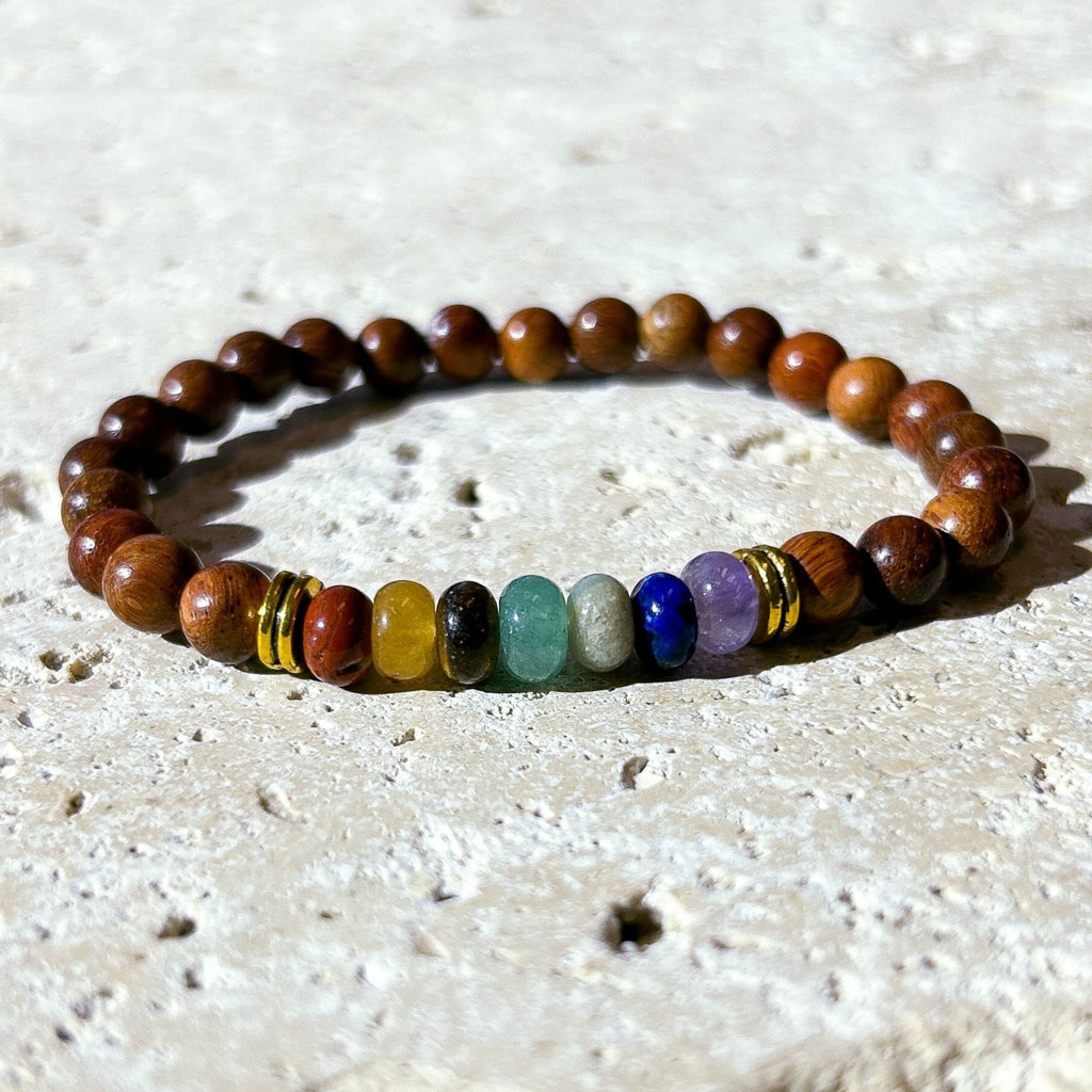 Chakra & Bayong Wood Diffuser Bracelet