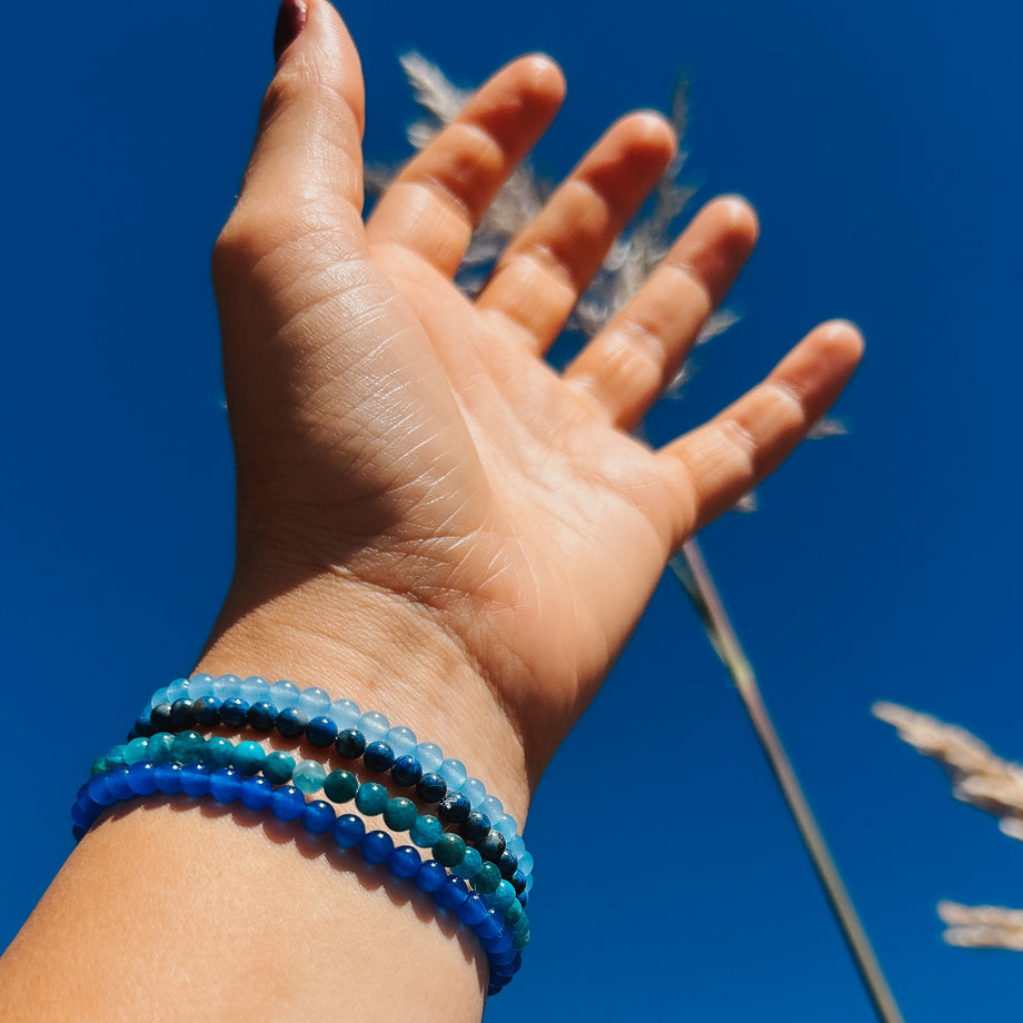 Blue Chalcedony Gemstone Bracelet – Kumi Oils