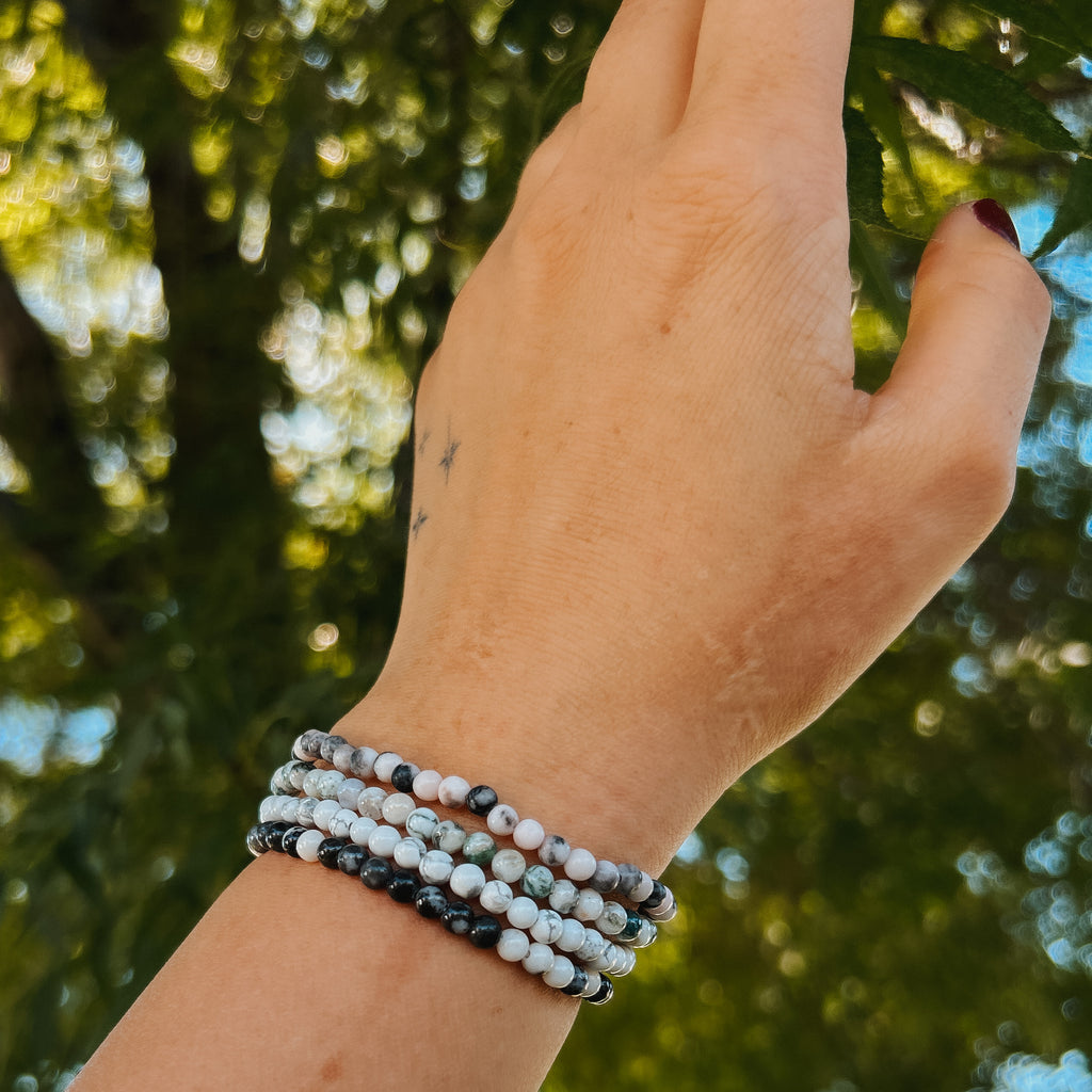 Pink Zebra Jasper Gemstone Bracelet