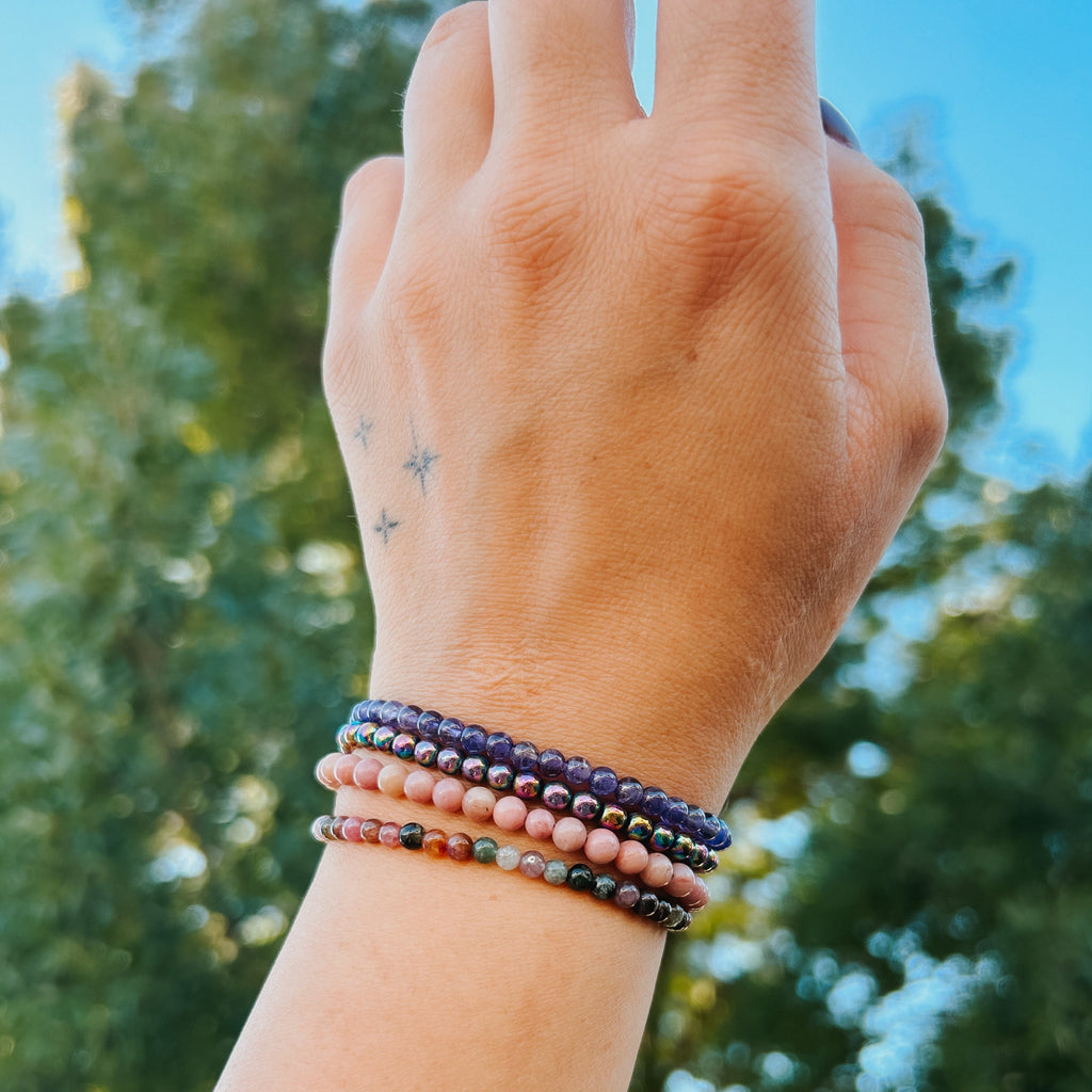 Rainbow Hematite Gemstone Bracelet