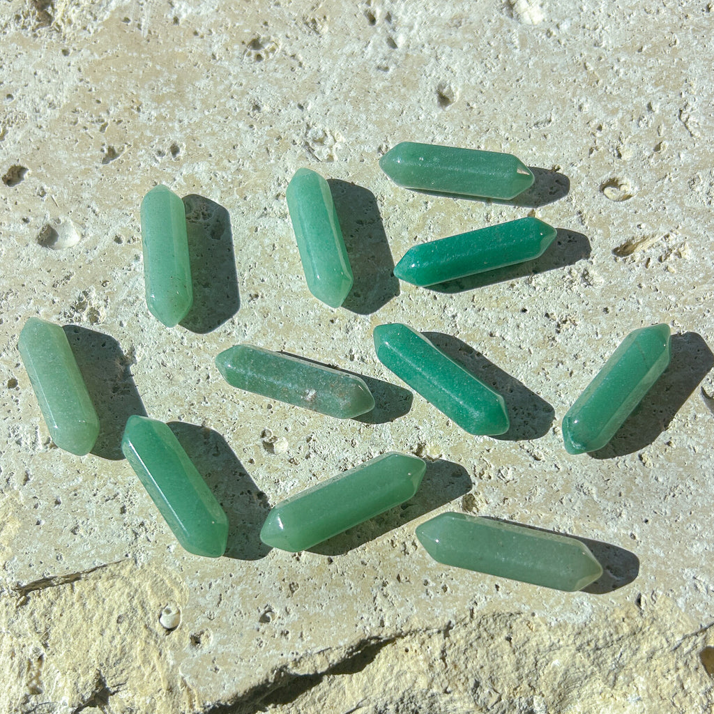 Green Aventurine Double Pointed Hexagonal Column